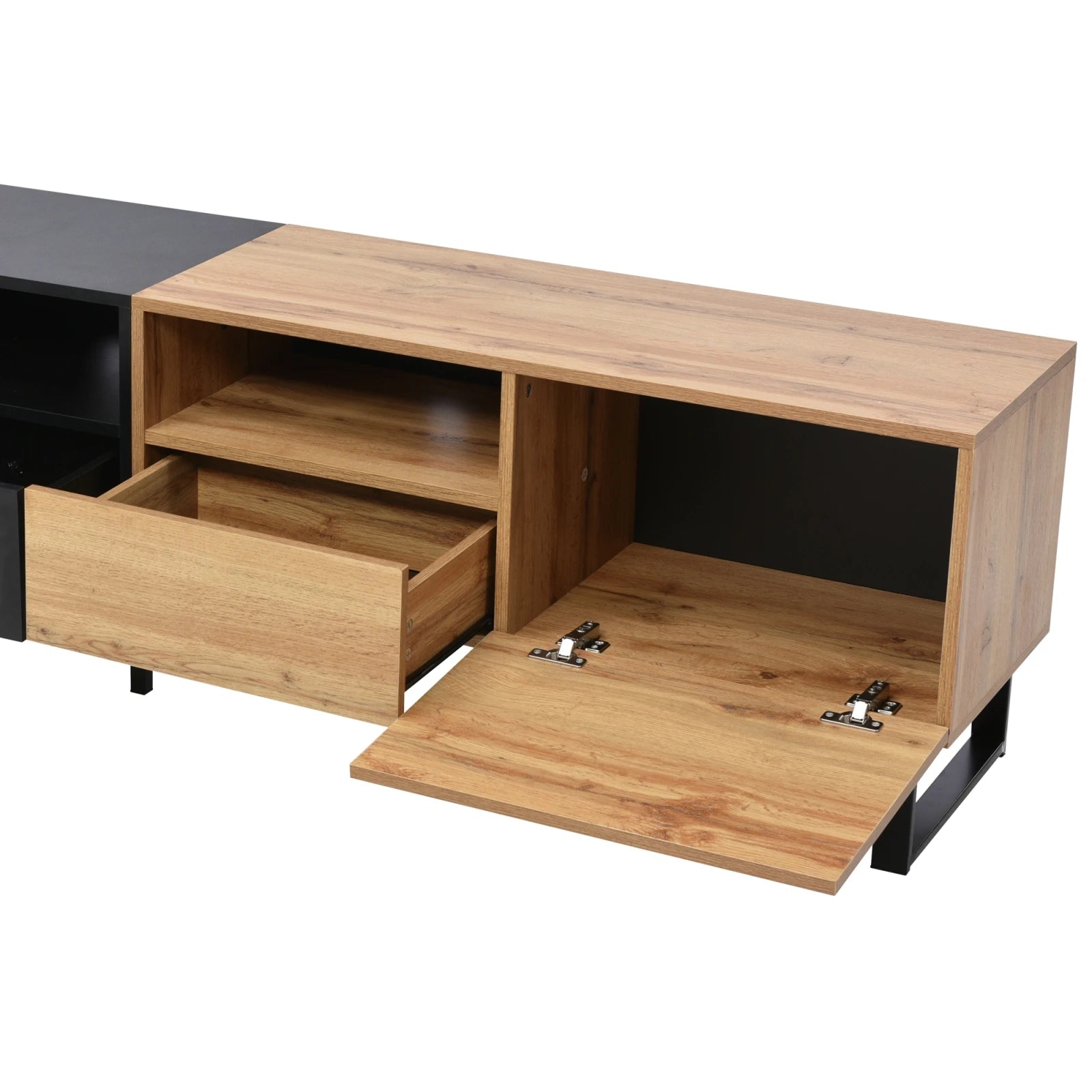 TV stand with storage compartments and drawers. 190x48x38cm - Sonera