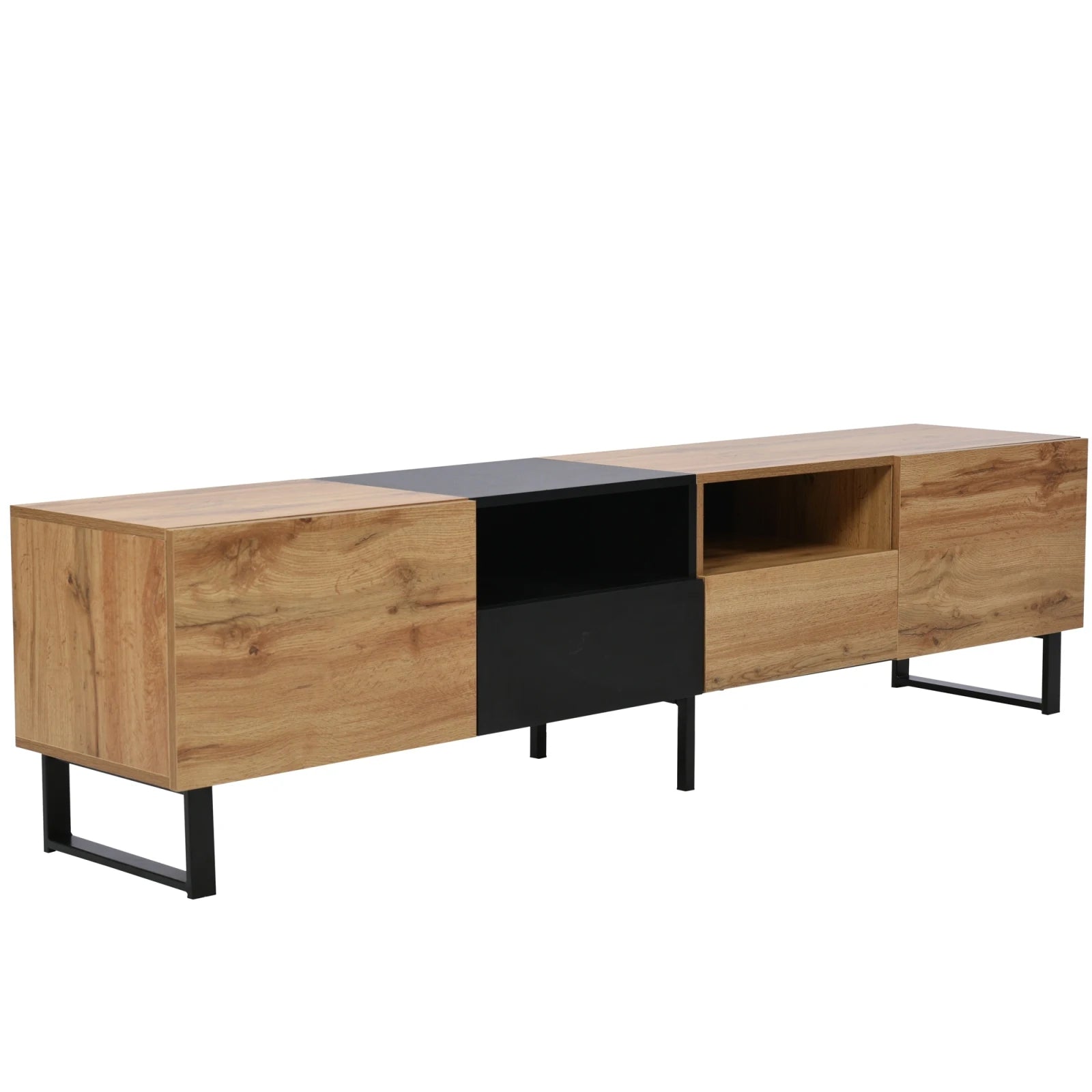 TV stand with storage compartments and drawers. 190x48x38cm - Sonera