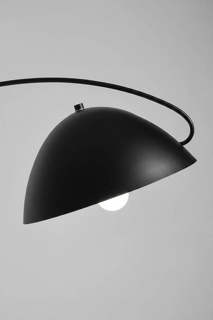 Lampadaire arqué noir à LED dimmables