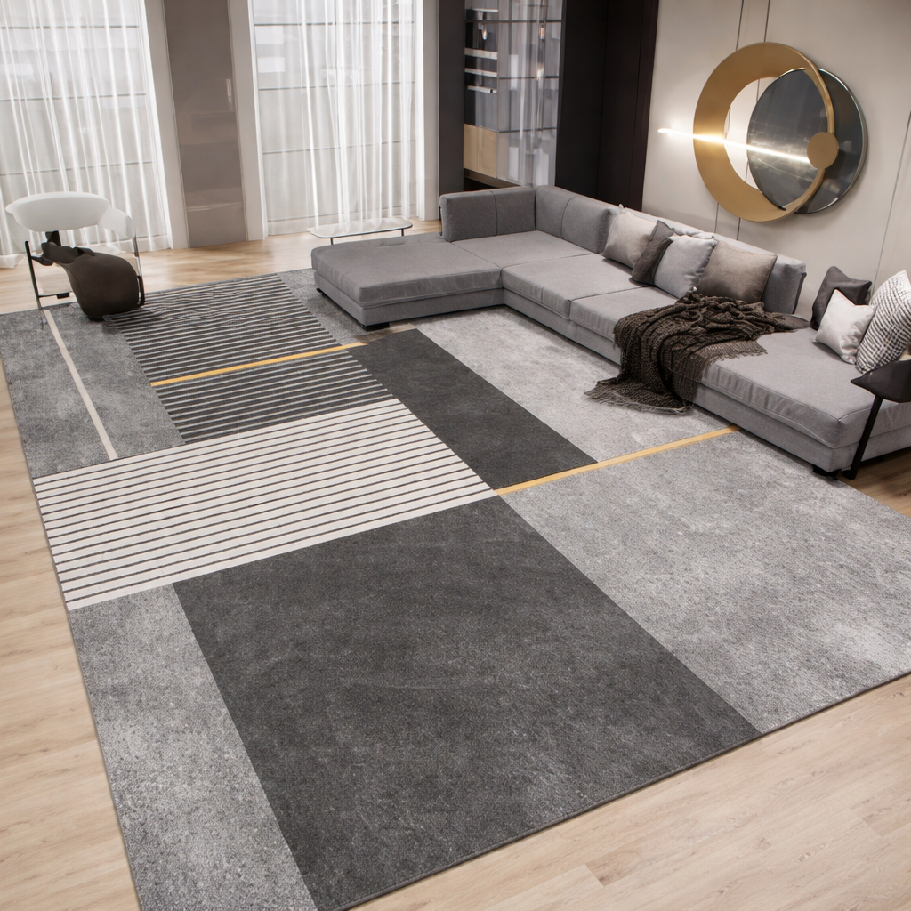 Modern and minimalist living room rug, soft and comfortable, washable and non-slip. Sonera