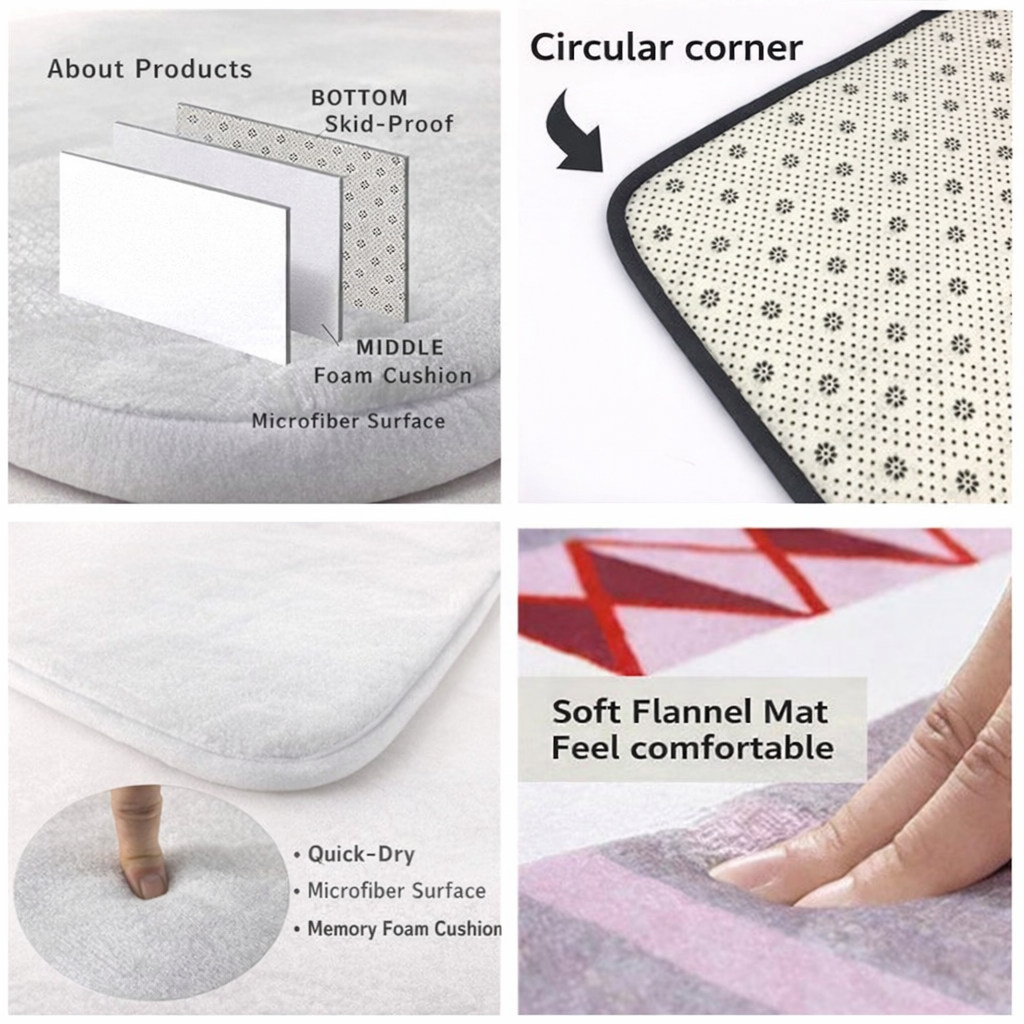 Easy-to-clean rug, large size, for living room, bedroom,... - Sonera