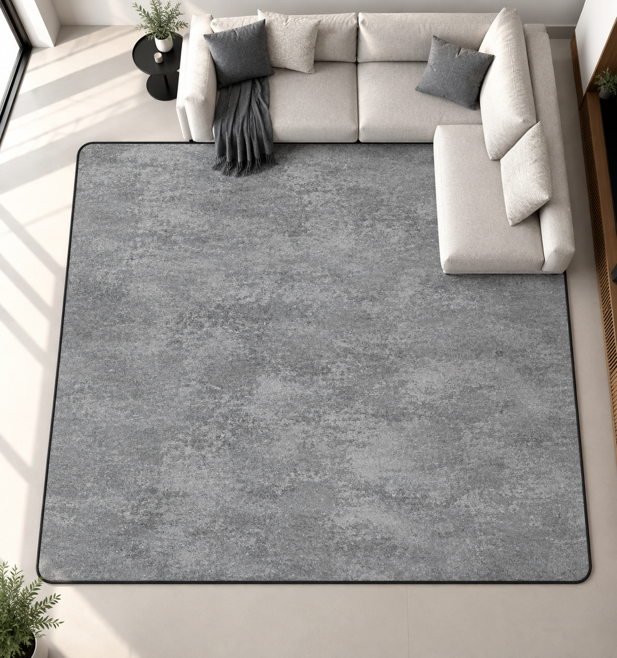 Tapis de salon uni – plusieurs coloris