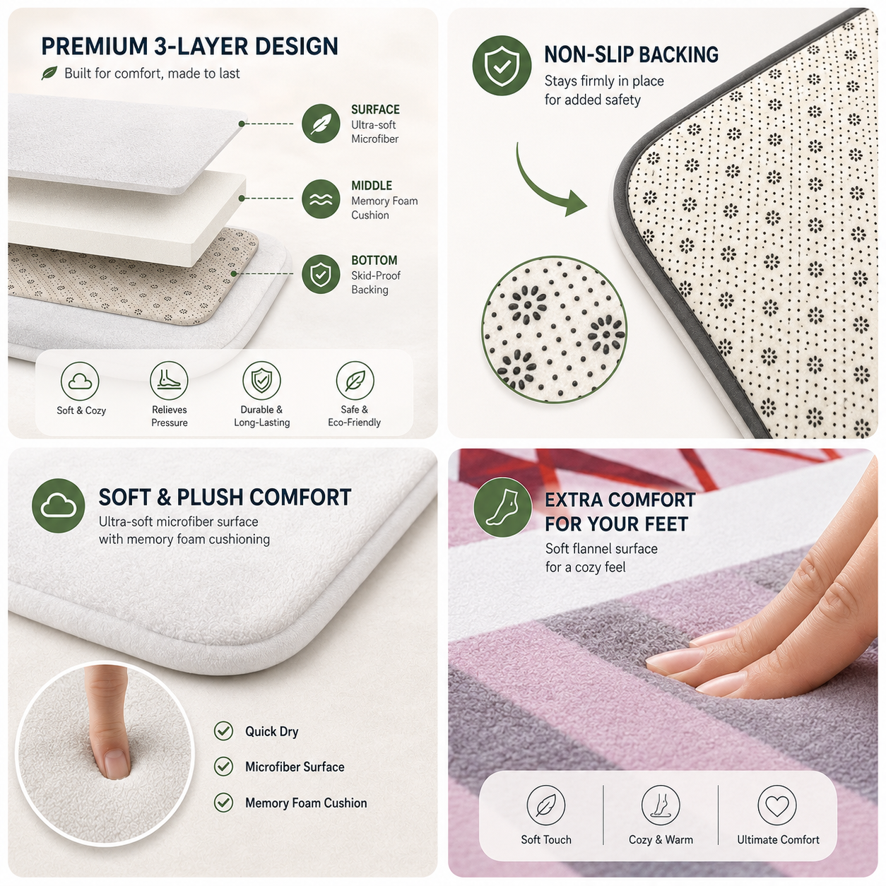 Tapis de salon moderne doux et lavable