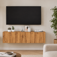 Meuble TV mural en bois