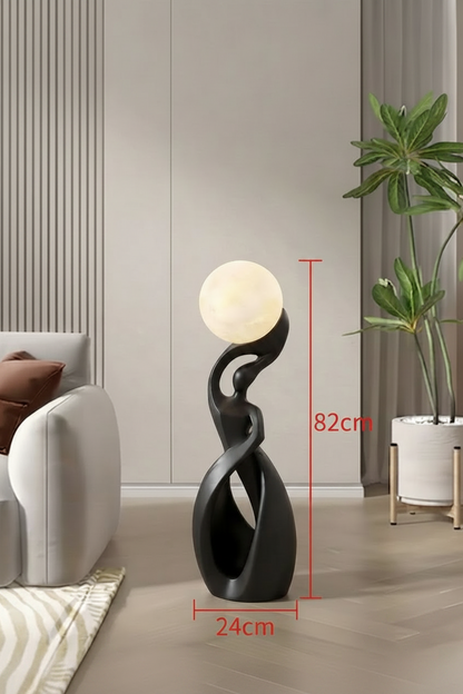 Abstract-design sculptural LED art light fixture