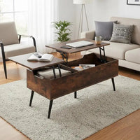 Table basse relevable à deux niveaux