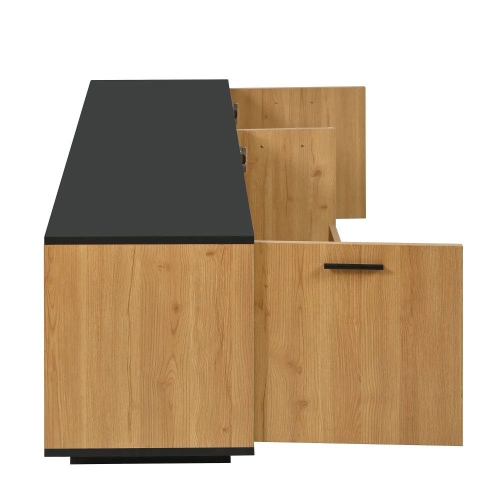 TV stand with compartments and LED lighting - Sonera