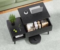 Mesa de centro elevable con estante de almacenamiento