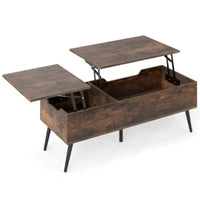 Table basse relevable à deux niveaux