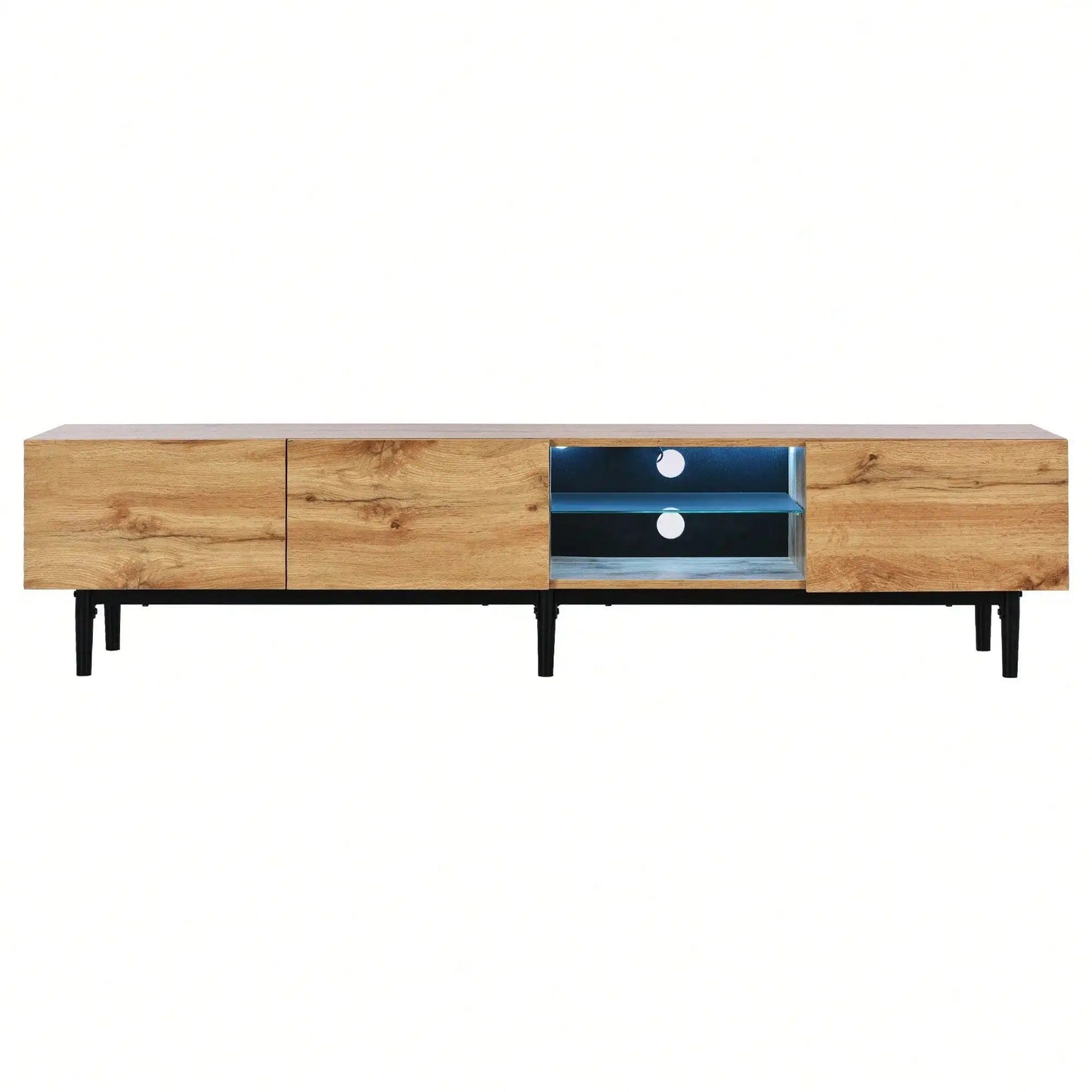 Meuble TV avec espace de rangement et éclairage LED,