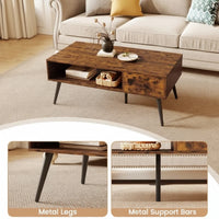 Table basse rectangulaire avec rangement