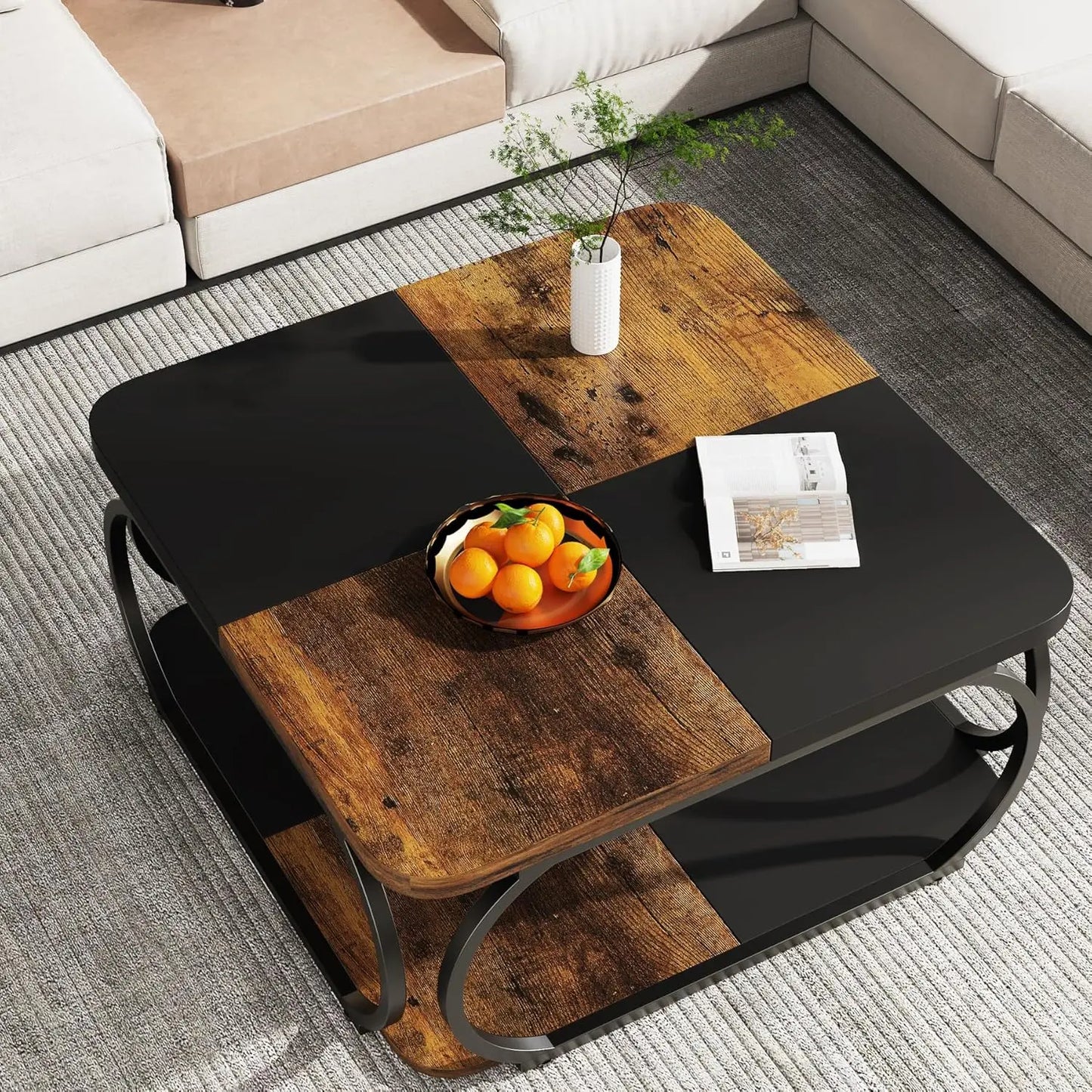 Modern Square 2-tier square coffee table - Sonera