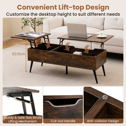 Height-adjustable wooden coffee table - Sonera