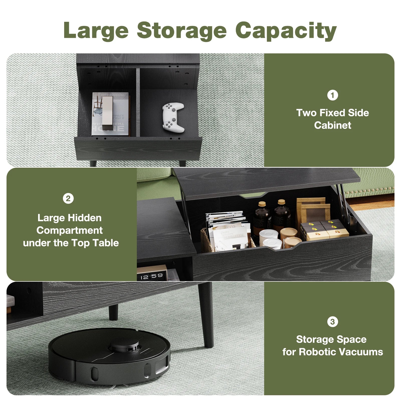 Lift-top coffee table for living room - Sonera