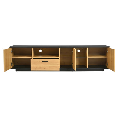 TV stand with compartments and LED lighting - Sonera