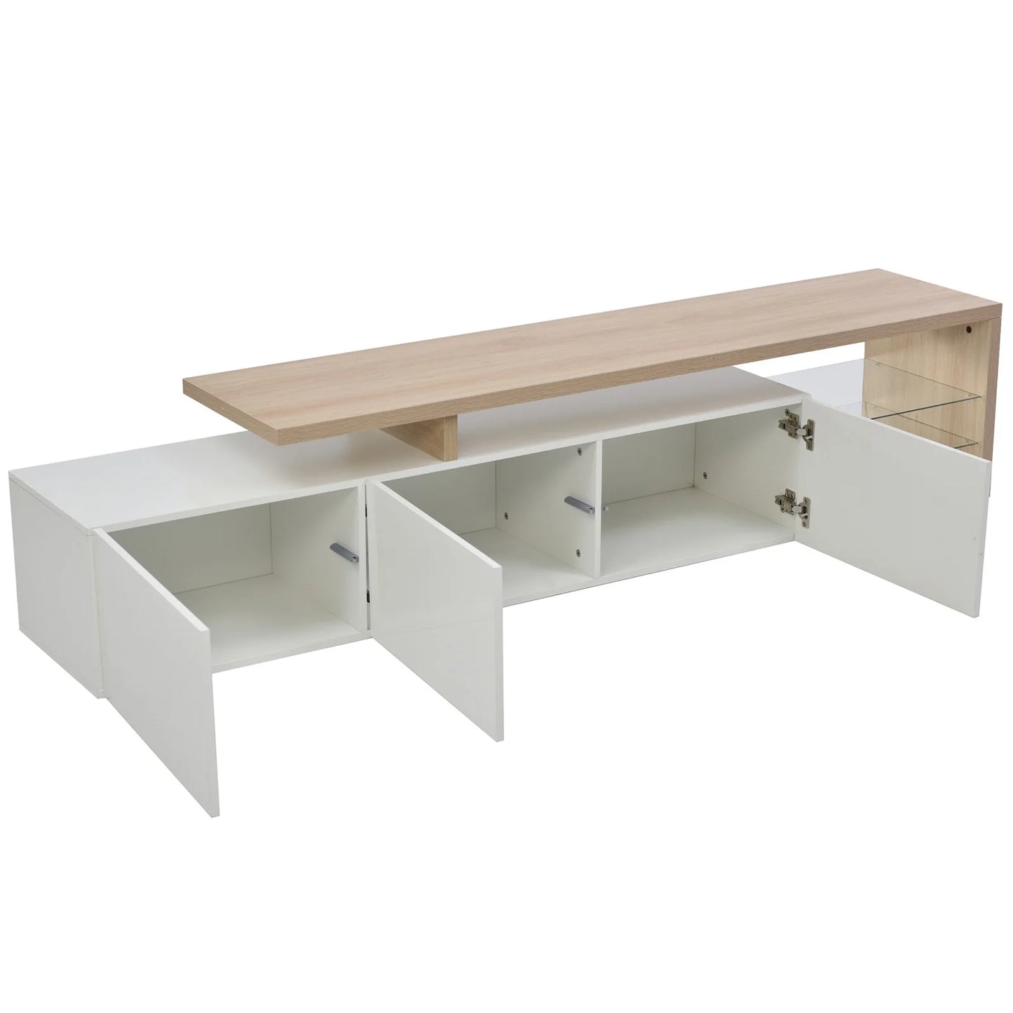 TV stand for living room, with storage and LED lighting - Sonera