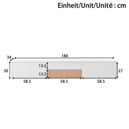 Modern TV stand. 180 x 34 x 30 cm (L x W x H) - Sonera