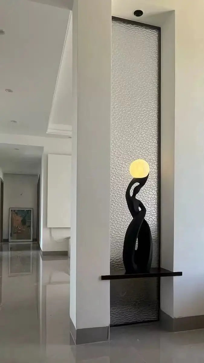 Abstract-design sculptural LED art light fixture