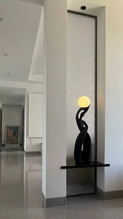 Abstract-design sculptural LED art light fixture