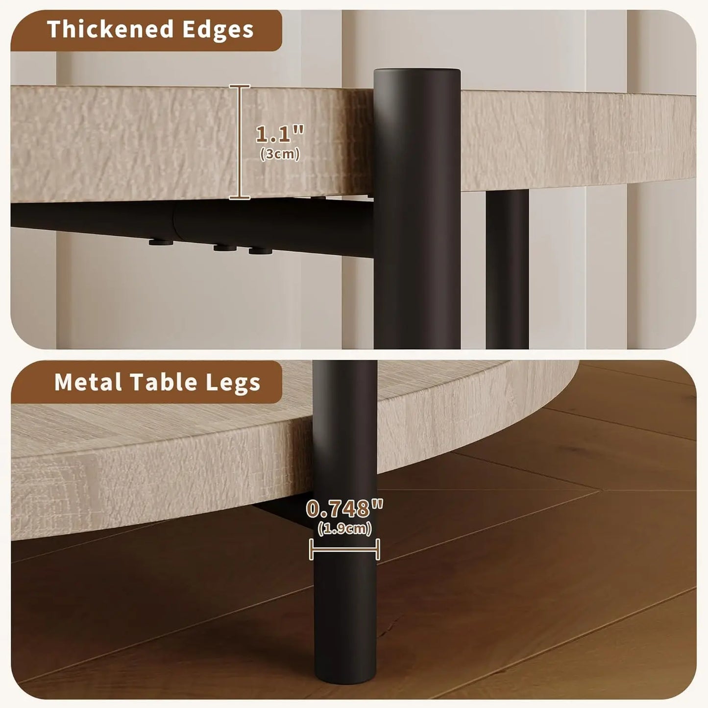 Round coffee table with two levels - Sonera