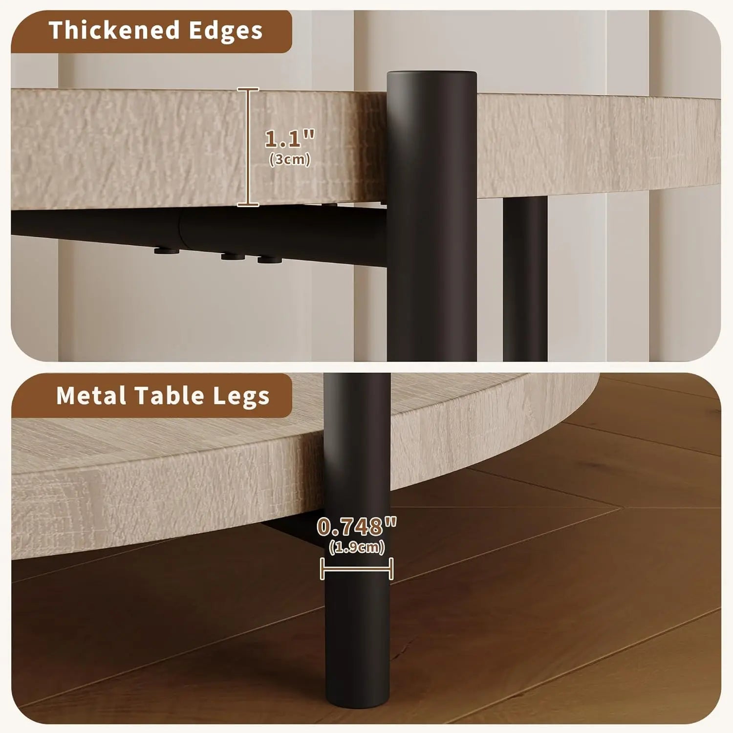 Round coffee table with two levels - Sonera