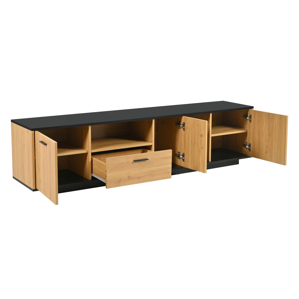 TV stand with compartments and LED lighting - Sonera