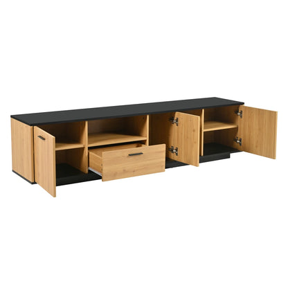 TV stand with compartments and LED lighting - Sonera