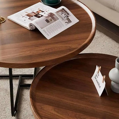 Ensemble de 2 tables basses gigognes rondes