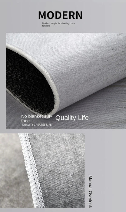 Modern Simple Living Room Decoration Carpet Large Area Soft Lounge Rug Gray Nordic Rugs for Bedroom Washable Anti-slip Floor Mat Sonera