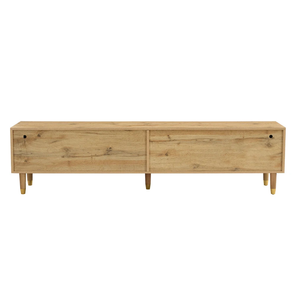 Meuble TV moderne en bois avec espace de rangement et 4 tiroirs