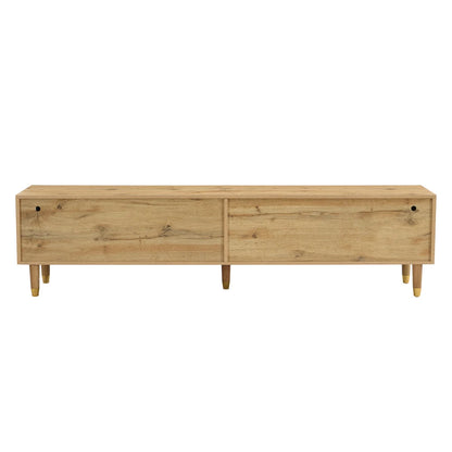 Meuble TV moderne en bois avec espace de rangement et 4 tiroirs