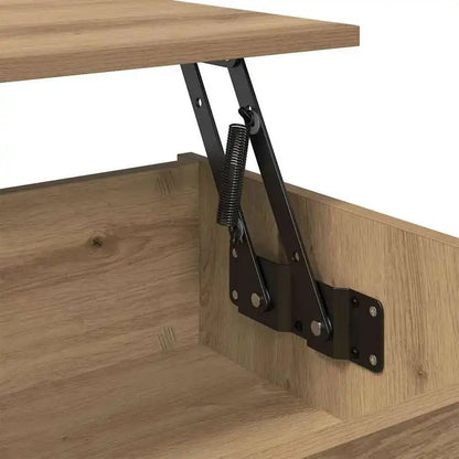 Table basse en bois à plateau relevable avec rangement