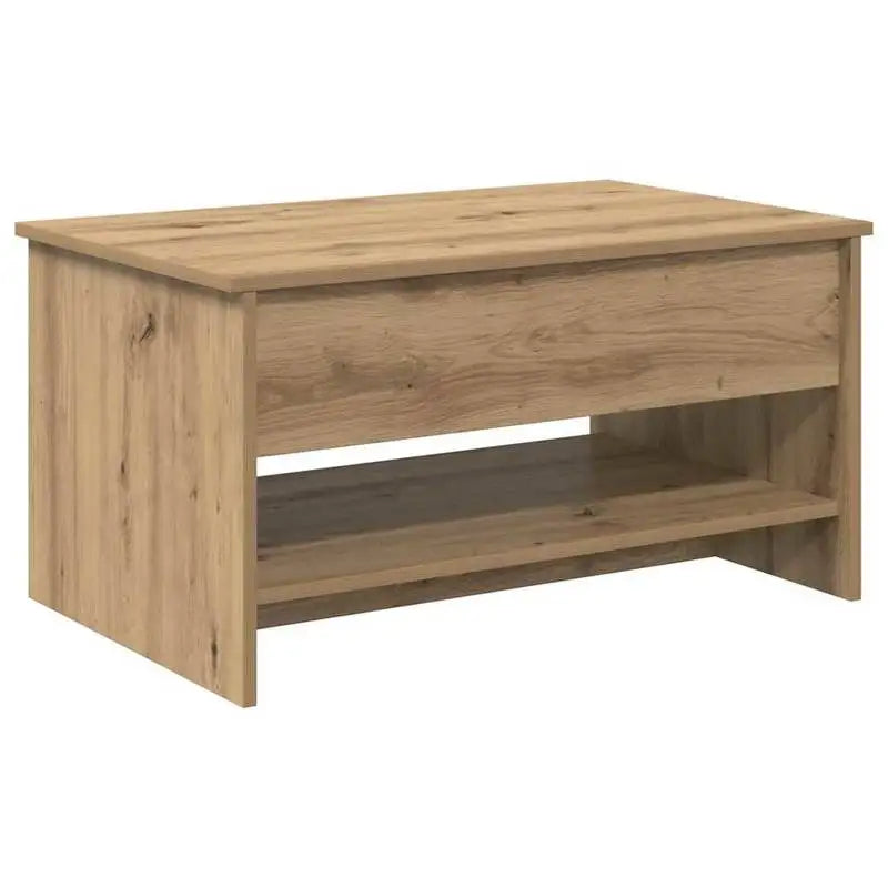 Table basse en bois à plateau relevable avec rangement