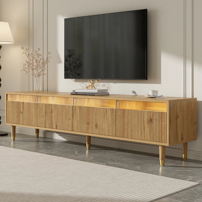 Meuble TV moderne en bois avec espace de rangement et 4 tiroirs