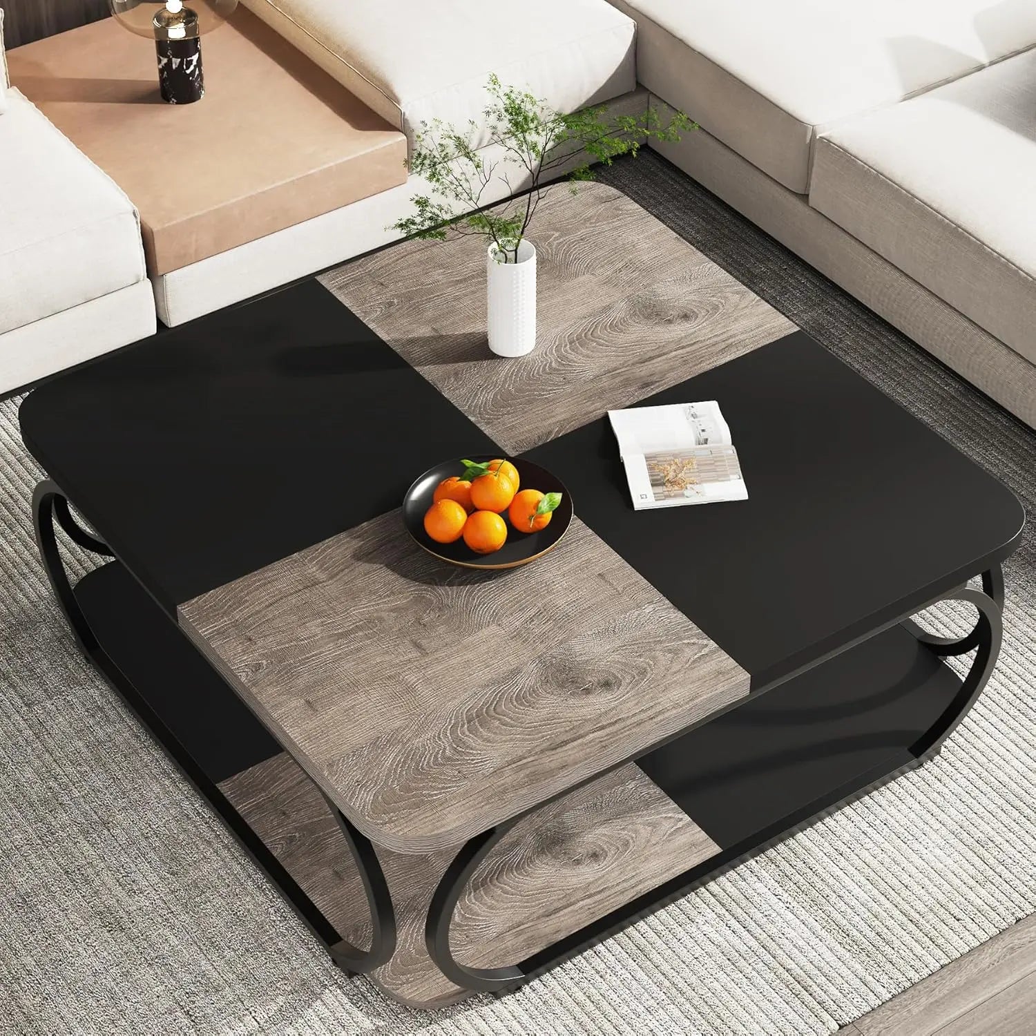 Modern Square 2-tier square coffee table - Sonera