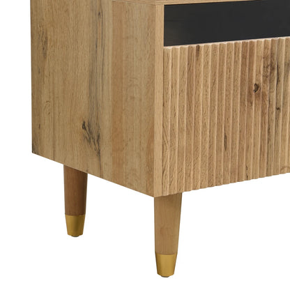 Meuble TV moderne en bois avec espace de rangement et 4 tiroirs
