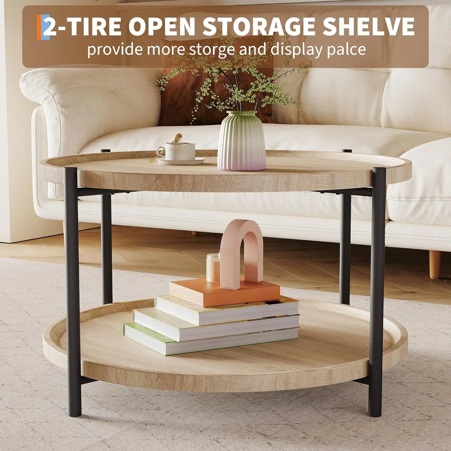 Round coffee table with two levels - Sonera