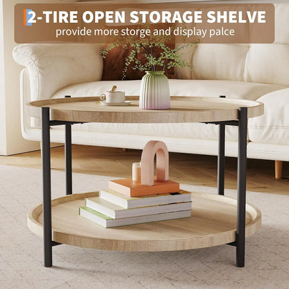 Round coffee table with two levels - Sonera