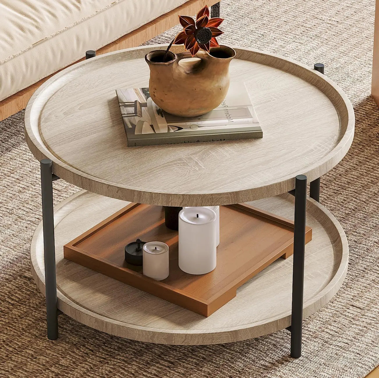 Round coffee table with two levels - Sonera