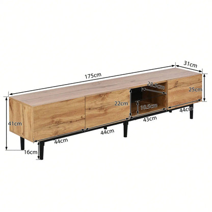 Meuble TV avec espace de rangement et éclairage LED,