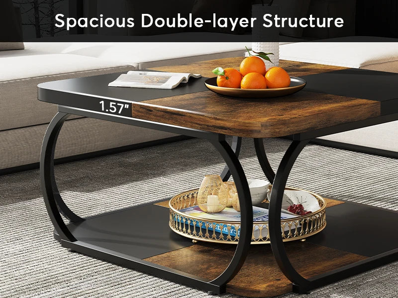 Modern Square 2-tier square coffee table - Sonera