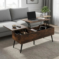 Table basse relevable à deux niveaux