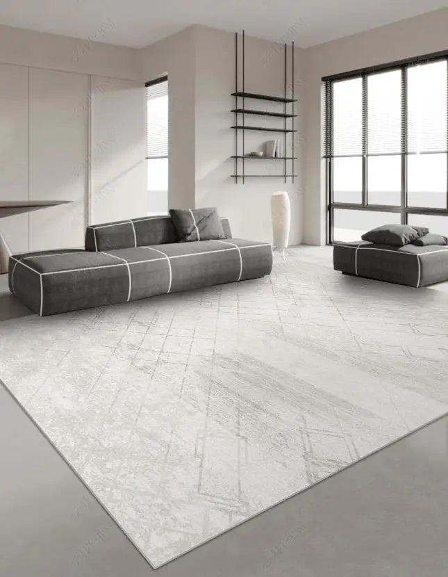 Japanese Style Carpets for Living Room Light Luxury Bedroom Decor Large Area Carpet Home Gray Anti-slip Mat Washable Lounge Rug Sonera