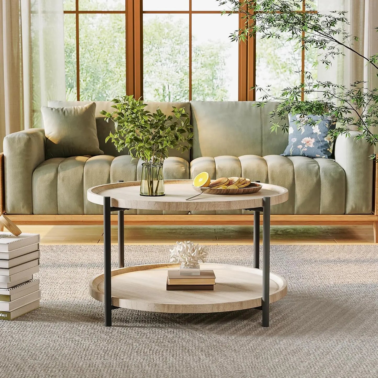 Round coffee table with two levels - Sonera