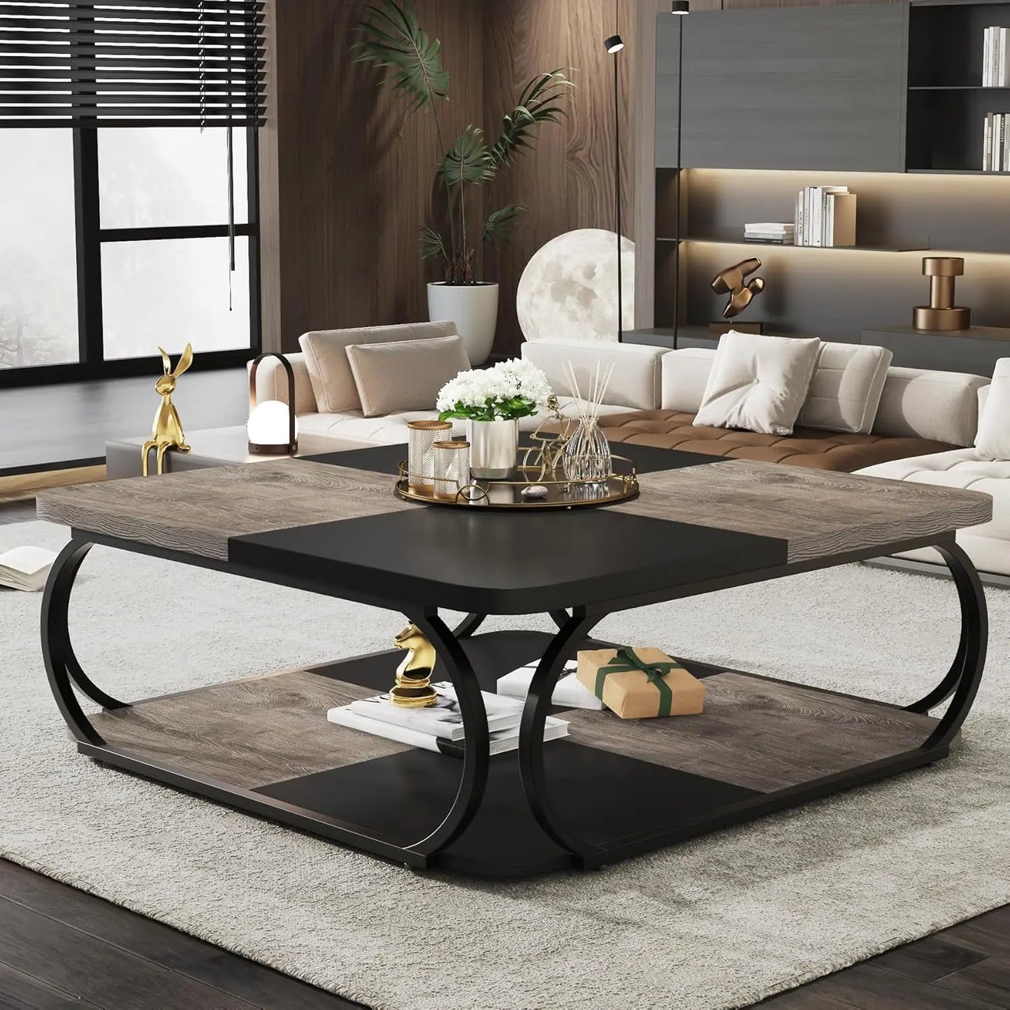 Modern Square 2-tier square coffee table - Sonera