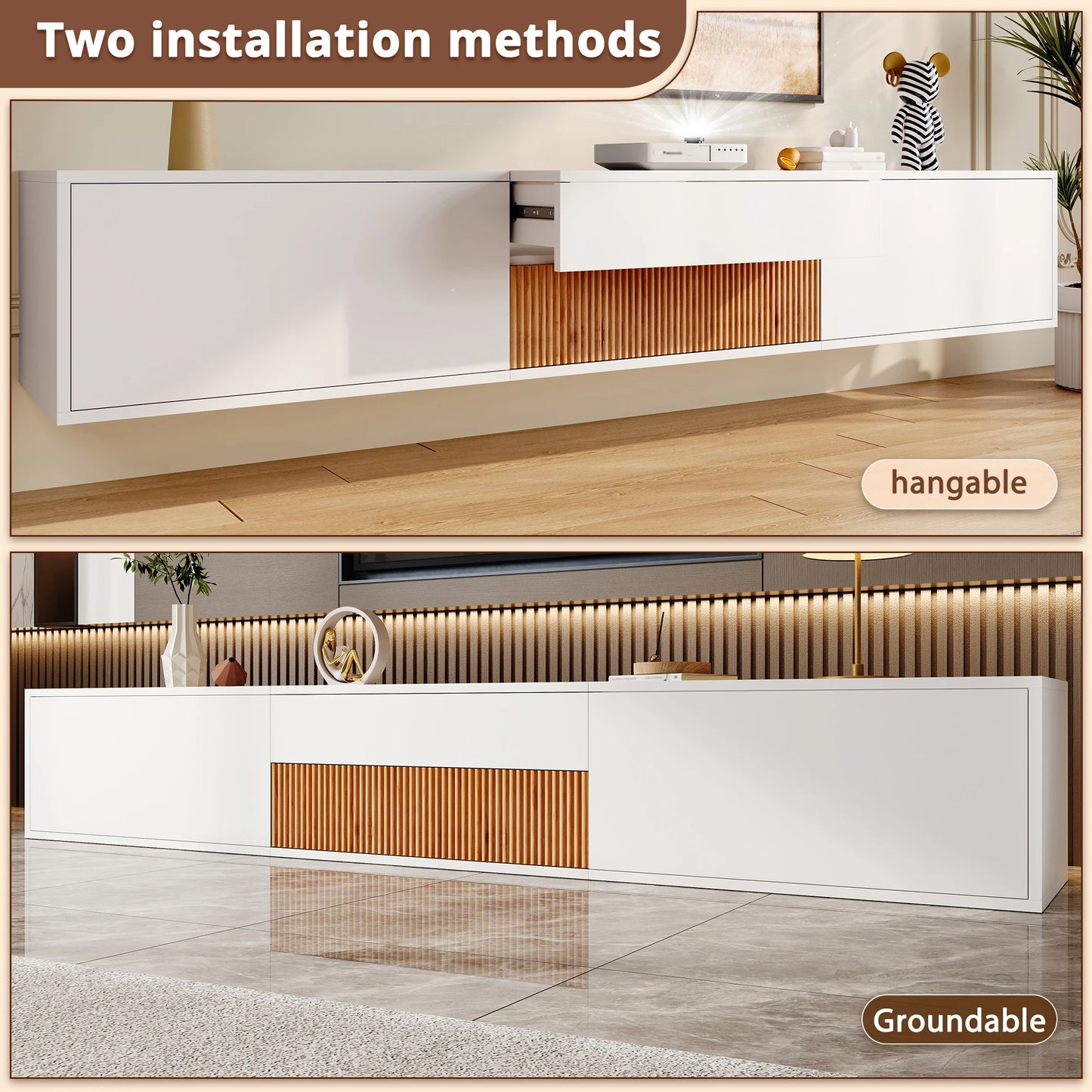 Modern TV stand. 180 x 34 x 30 cm (L x W x H) - Sonera