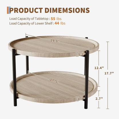 Round coffee table with two levels - Sonera